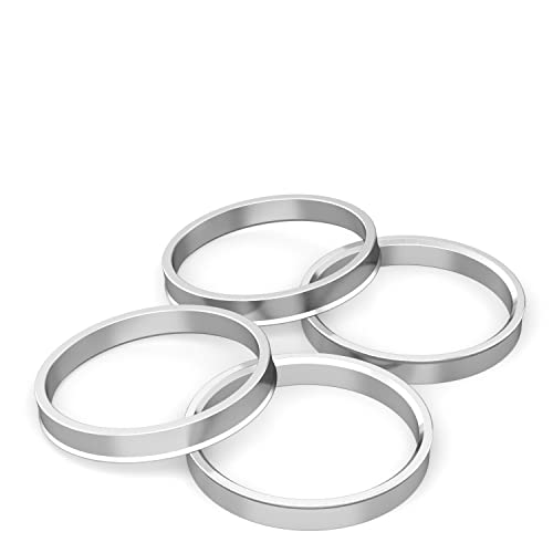Image of StanceMagic Hubcentric Rings (Pack of 4) - 71.5mm ID to 78.1mm OD - Silver Aluminum Hubrings - Fits on 71.5mm Hubs and 78.1mm Bore Wheels - Compatible with Jeep Dodge Chrysler Vehicles