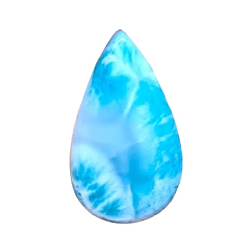 Larimar naturel en cabochon poire idéal pour réparer ou personnaliser vos colliers et bagues