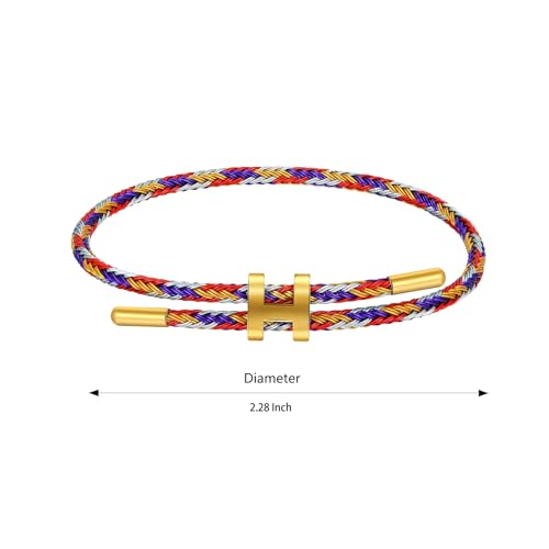 Image of AIMADE Adjustable Charm Bracelet for Women, 18K Gold Plated Titanium Steel