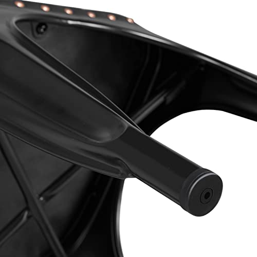 Yaheetech 4Pcs Metal Dining Chairs With Pu Leather Seat High Back Soft Cushioned Industrial Classic Iron Chairs Chic Dining Bistro Cafe Coffee Chair 18 Inch Black #TOP5