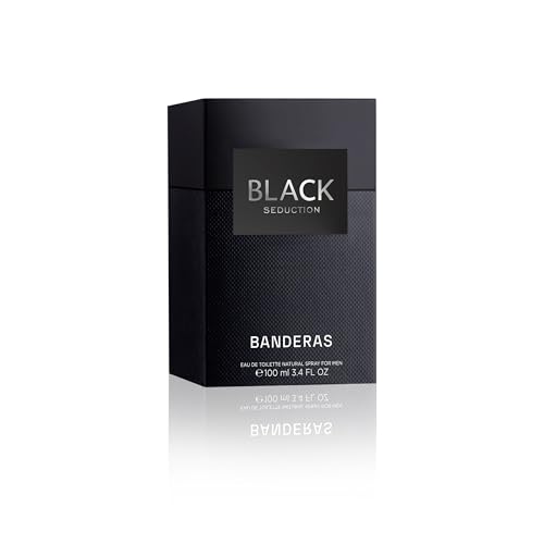Antonio Banderas Seduction In Black Eau De Toilette Spray for Men, 3.4 Ounce