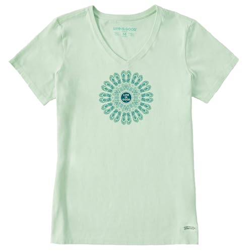 Life is Good Women's Crusher Tee Flip Flop Mandala
