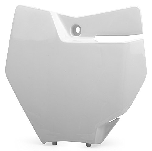 Portanúmeros frontal Kawasaki blanco original Polisport 8664900002 de plástico réplica OEM