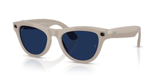 Ray-Ban Meta (Gen 2) Skyler AI Glasses 12 MP Ultra-Wide Camera 3K Ultra HD Open-Ear Audio Meta AI 2X Battery Life Shiny Chalky Grey/Transitions Clear to Sapphire