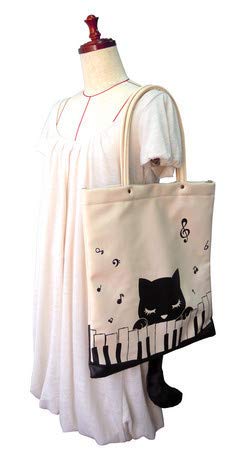 Amazon.co.jp: おすましプーちゃんフラットトートバッグピアノ