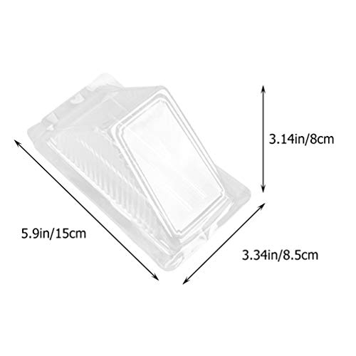 Hemoton 50 stks Sandwich Verpakking Dozen Plastic Sandwich Case Sandwich Driehoek Dozen Driehoekige Bakken Verpakking… - Image 3