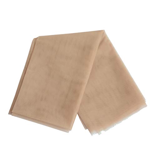 YANTAISIYU 1/4 Yard Swiss Lace Net for Wig and Wig Caps Making Lace Wigs Material or Lace Closure Hair Net (Beige)