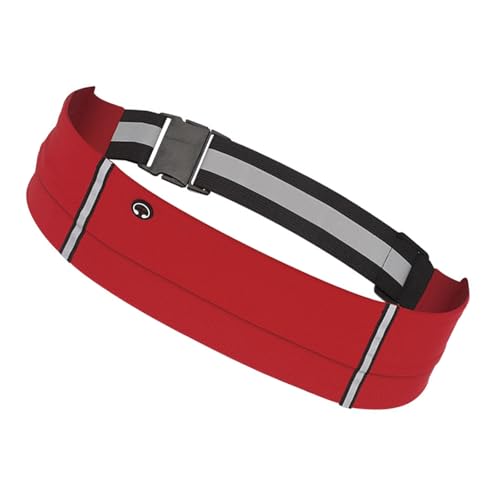 Cinturón reflectante para correr, soporte para teléfono, bolsa de deporte resistente al agua, cintura elástica, para ciclismo y senderismo