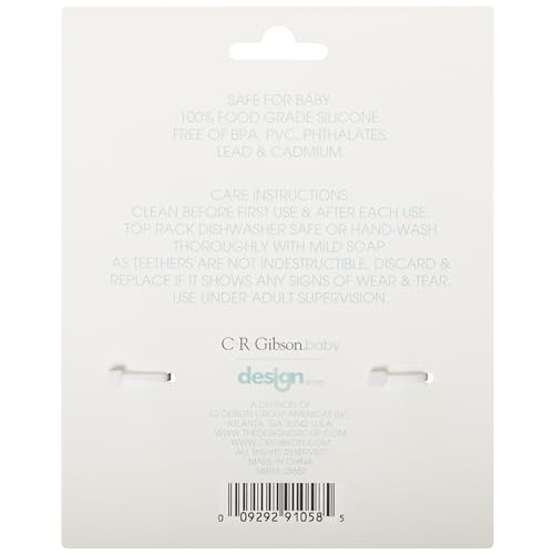 Image of C.R. Gibson 100% Food Grade Silicone Elephant Baby Teether for Infants, 2.75 inch x 4.25 inch, Multicolor | 100% food-grade, Easy-grip ring, Raised texture, Lightweight, Supports sensory exploration