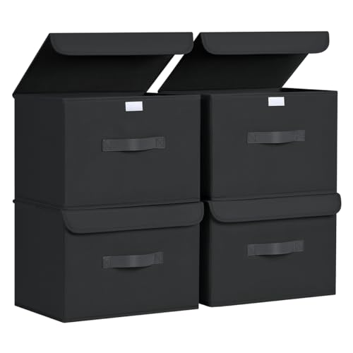 DIMJ Lot de 4 Boites de Rangement, Rangement de Vetement Pliable,...
