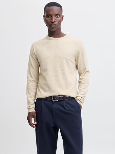 Pull wool knit crew neck JACK & JONES en maille pour homme