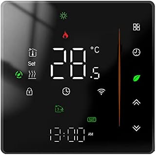 MincoHome WiFi Smart Thermostat Programmable Temperature Controller for Underfloor Heating APP Remote Control Voice Control, Save Energy and Costs (Black Electric Heating)