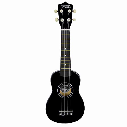 3rd Avenue sopraan ukulele voor beginners 21 inch - zwart - GRATIS ukelele-tas - Image 4