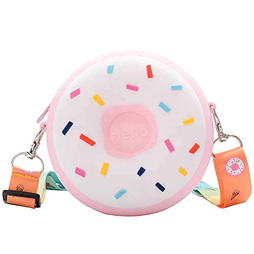 Ajauni Kids Girls Rainbow Donut Synthetic Sling Bag (Pack of 1, Multicolour)