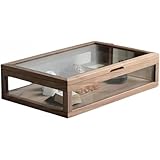 ITMEAT収納ボックスジュエリーボックス、宝石箱ジュエリー収納アクセサリー収納ボックスアクセサリー収納ビーズ収納、多機能防塵防湿防虫、大容量多機能リビングルーム、寝室、書斎に最適女の子女性ダークウォルナット/ (36*25*12cm,ダークウォルナット)