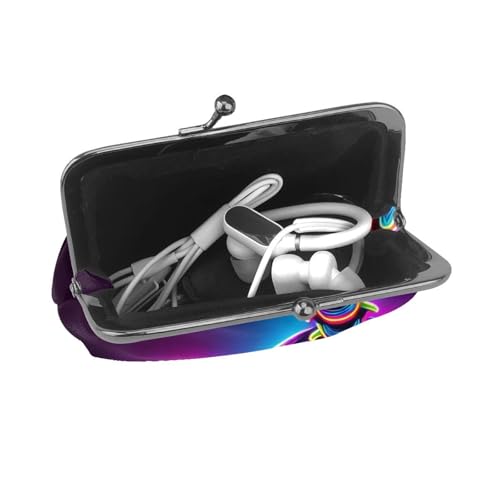 Pu Leather Buckle Coin Purse Neon-Skeleton Girls Kiss-Lock Change Purse Wallets4