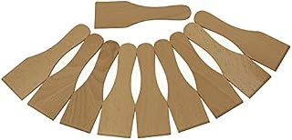 BICB Wooden Raclette Spatula for Non-stick Pans | Baking Utensils Set | Kitchen Tools & Gadgets - Great Bakeware for Cooking and Decorating (Set of 10)