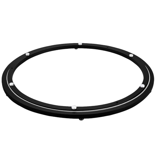 Image of TamBee 24 Inch Lazy Susan Hardware Mute Turntable Bearing 600 LBS Load Capacity Heavy Duty Lazy Susan Parts Kit Rotating Ring Mechanism for Dining Tables, Woodworking(Base Only, Black)