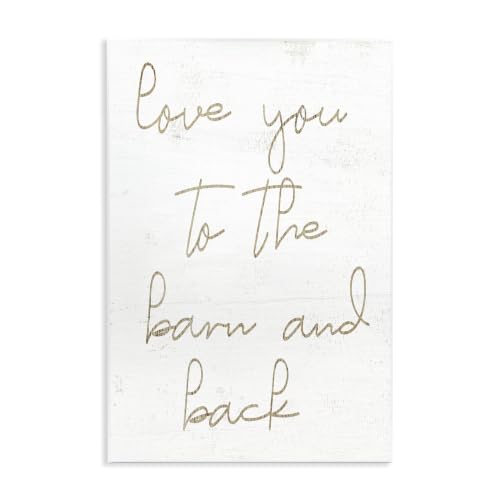 Barn Back Romance Phrase, 13 x 19 Inch Mounted Print on Wall Plaque