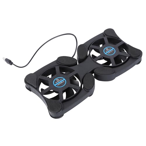 Garneck Base Di Raffreddamento Per Laptop Ventole Doppie Design Pieghevole e Materiale Robusto Protezione Antiscivolo e Connessione Usb Per Dissipazione Del Calore Efficiente