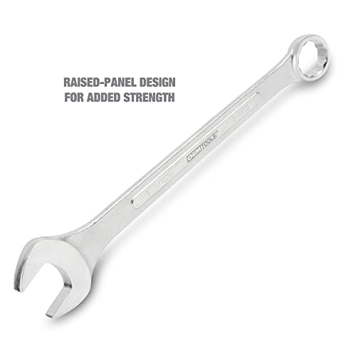 Oemtools 22100 Jumbo Combination Wrench Set, Sae, 6 Piece (1-1/16" - 1-7/16") | Box End & Offset Open End Combination Wrenches | Automobile Repair And Home Use | Green Canvas Tool Roll Included #TOP5