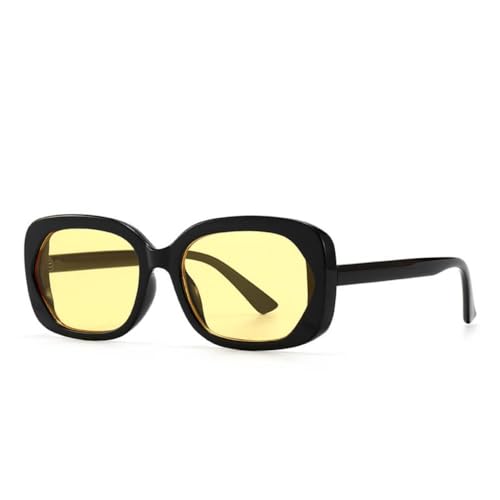 Retro Square Oval Women Narrow Sunglasses Fashion Jelly Color Eyewear Men Blue Yellow Sun Glasses Shades Uv400 (C4,One Size)