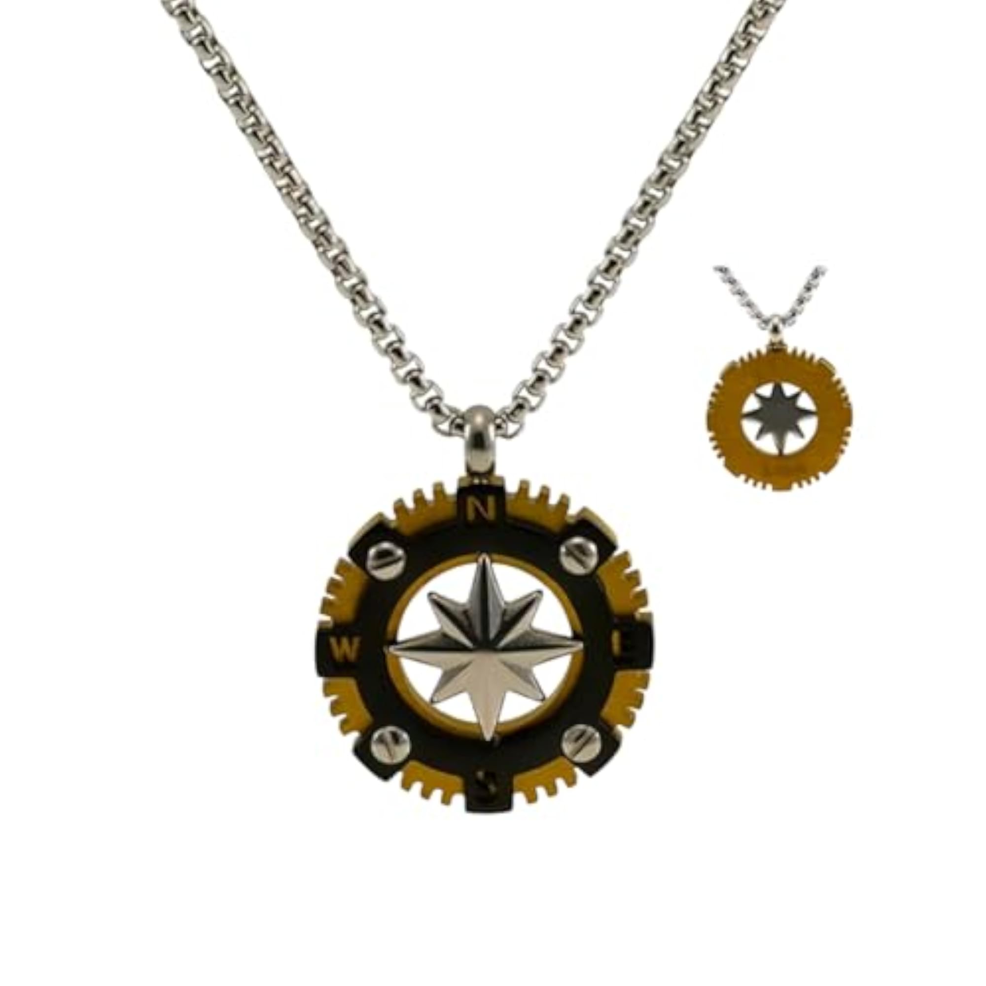 Boys' Titanium Steel Pendant with 22inch Round Box Chain