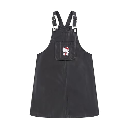 Hello Kitty Sanrio Girls Adjustable Leather Jumper Dress with Shirt Set for Toddler and Big Kids2