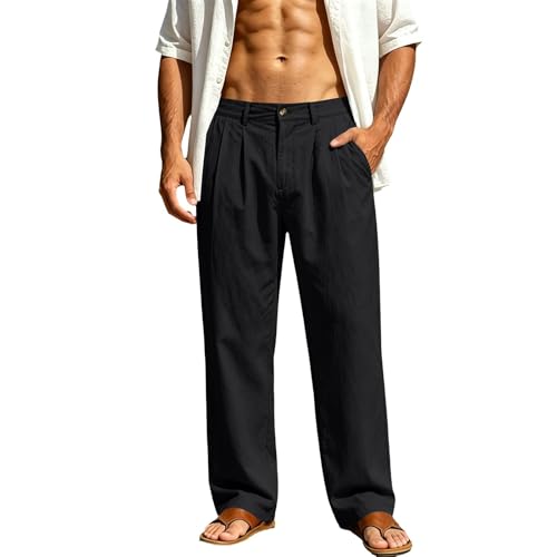 Pantalon en lin homme taille haute : l'excellence d'une coupe droite et d'un tissu noble