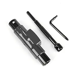 5 in 1 Skateboard Wrench T Type Tool Spanner Screwdriver Allen Key Black
