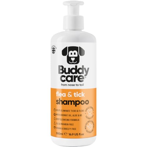 flohshampoo Hund von Buddycare - flohshampoo Hund bei befall Beseitigt Flöhe, Zecken & Milben - Tiefenreinigungsshampoo für Hunde, milben Shampoo flöhe bekämpfen (500ml) flohshampoo Hund von Buddycare - flohshampoo Hund bei befall Beseitigt Flöhe, Zecken & Milben - Tiefenreinigungsshampoo für Hunde, milben Shampoo flöhe bekämpfen (500ml)