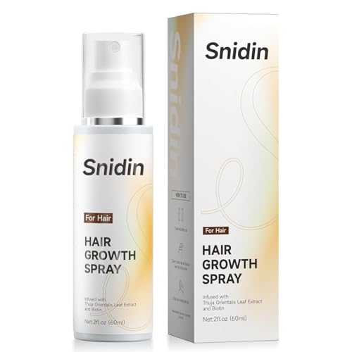 Hair Growth Spray with Rosemary Oil and Biotin Non-Greasy Helps Prevent Hair Loss and Thinning for the Scalp 60ml Bottle (1 Month of Treatment)