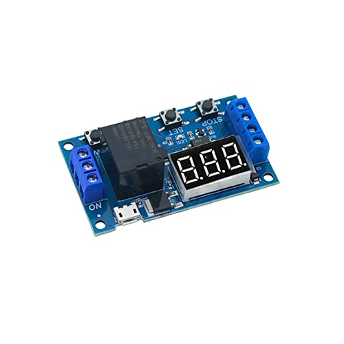 Control de retardo interruptor tiempo con temporizador de ciclo delay pantalla LED DC 6-30V 12V 24V 4
