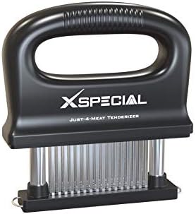 Deluxe Meat Tenderizer Tool 48 Blade Stainless Steel, Handle & Detachable Bottom Design - Kitchen Gadgets Tools Sharp Needle Makes The Toughest Steak Tender - No More Pounder Meat Hammer - Meat Mallet