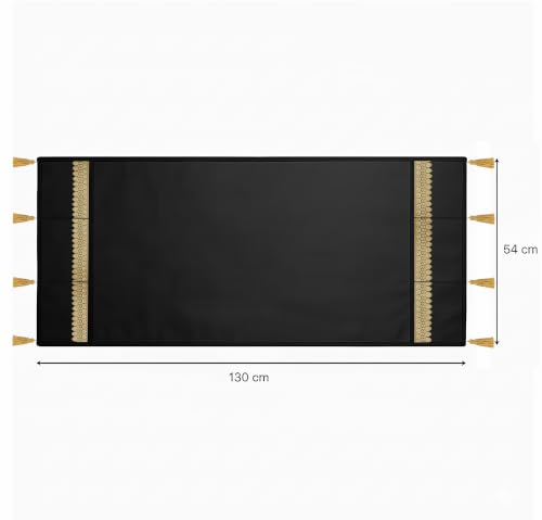 Image of Refrigerator Single Door Waterproof, Dustproof, Tassel Lace Refrigerator Top Cover, Protective Cover for Fridges with Extra Storage Space Nylon Top cover with 6 Storage Pockets ( Black, 130 x 54 cm )