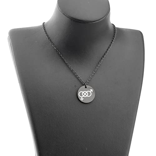 CENWA Bisexual Pendant Necklace Proud Symbolic LGBT Jewelry Gay Pride Bisexual Pride Necklace LGBT Pride Gift3