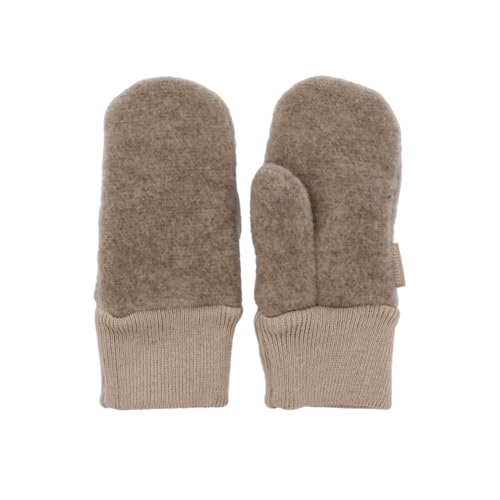 maximo GOTS MINI-Fausthandschuhe Daumen, Wollfleece, Strickbund Made in Germany Wollfleece