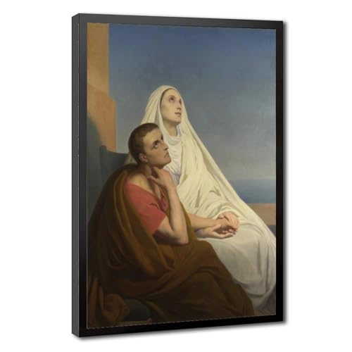 Impression sur toile Saint Augustin cadre suspendu déco murale 30x45
