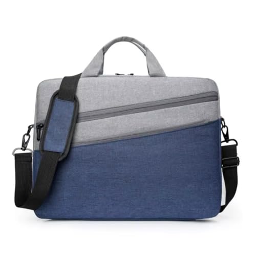 Capa Case Note Bag Maleta Bolsa Estojo Pasta Organizadora Notebook 16 Polegadas Divisórias Impermeável com Alça De Ombro Alça De Mão Reforçada 2 Bolsos Externo (Azul)