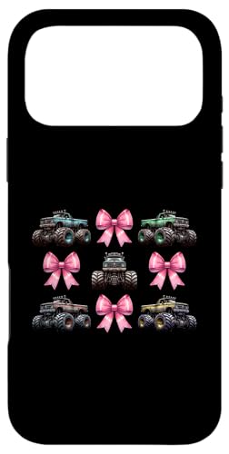 Custodia per iPhone 17 Pro Max Coquette Bow Monster Truck Festa della mamma nastro rosa mamma ragazza