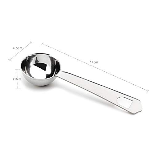 Genérico Cuchara medidora 100pcs / Lot 20ml 304 de Acero Inoxidable de café condimento Cuchara dosificadora 20 ml de Mezcla de Leche en Polvo Suministros cucharilla de café