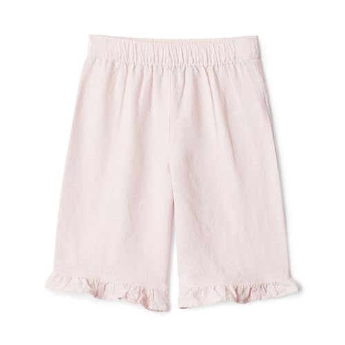 Amazon Essentials Unisex Babies x Sofia Grainge Baby Girls and Toddler Cotton Linen Wide Leg Pull on Pant with Ruffles Light Pink 18 Months