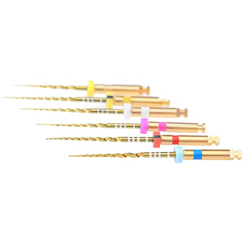 Xux 6Pcs/Pack Sx-F3 Gold Flexible Files Endo Rotary Files Engine Use Golden Endodontic Niti Files 21Mm/25Mm/31Mm thumb #7