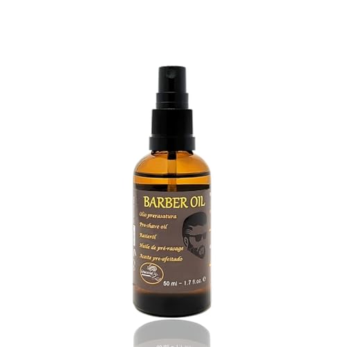 Leucosia Barber Oil - Aceite pre-afeitado. 100% natural, con aceite de Cedro. Lubrica y suaviza la piel de la cara preparandola al afeitado.