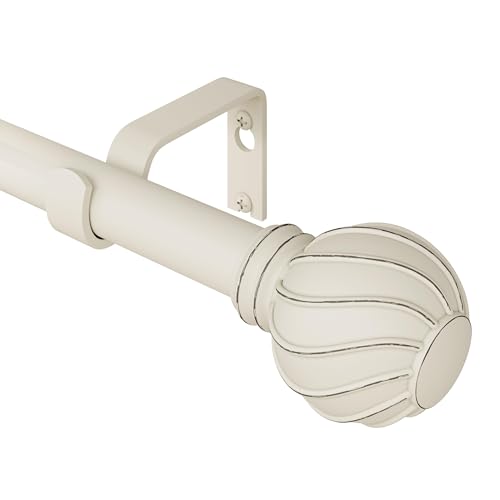 Extra Long White Curtain Rod for Windows 72 to 144 Inch Large Heavy Duty