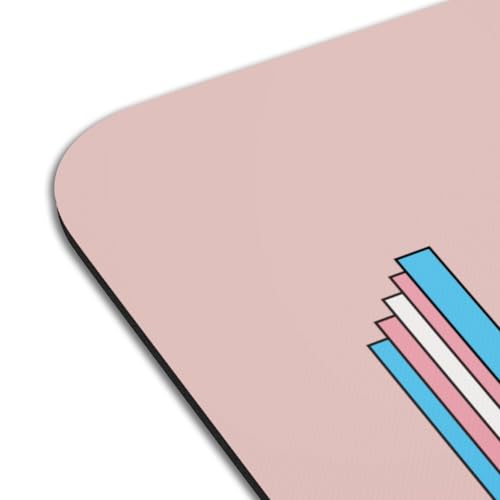 Set de table rose imperméable caoutchouc Trans LGBT grand format antidérapant
