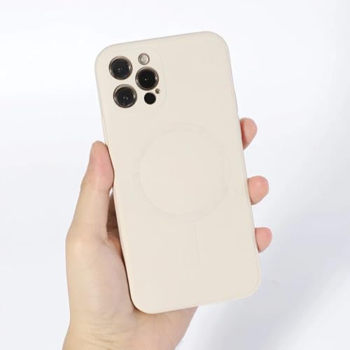 Coque de protection magnétique beige pour iPhone 12 Pro