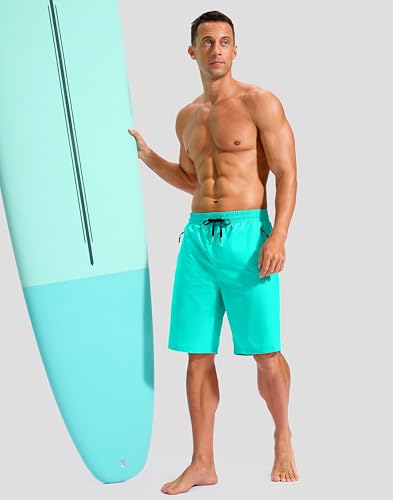 Image of G Gradual Mens Swim Trunks with Compression Liner 7 inch /9'' Quick Dry Board Shorts Swimsuit Bathing Suit for Men Zipper Pockets