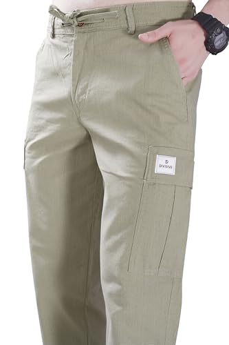 Image of DIVISIVE Men's Loose Fit Linen Blend Cotton Cargo Pants