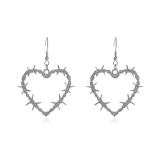 Gothic Earrings Y2K Fashion Spiky Hoop Earrings Thorn Dangle Punk Style Streetwear Jewelry Grunge Aesthetic Alt Statement Celestial Charm Accessories